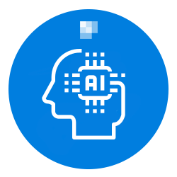 AI in Blue Background