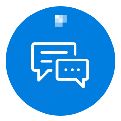 Chat in Blue Background Chat in Blue Background